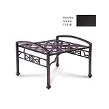 Meadow Decor Paragon Cast Aluminum Ottoman - Mocha Stone Finish