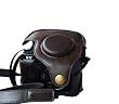 2 teilige Hartledertasche Tasche mit Stativ-Gewindebohrung f�r die Canon G11 G12 Kamera(dunkelbraun)