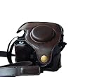 Dark Brown Leather Case for Canon PowerShot G11 G12 Cameras with Tripod Fixing Screw Hole as SC-DC65A