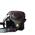 2 teilige Hartledertasche Tasche mit Stativ-Gewindebohrung f�r die Canon G11 G12 Kamera(dunkelbraun)