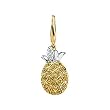 14K Two-Tone Gold Sapphire and Diamond Pineapple Charm/Pendant