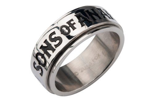 Sons of Anarchy Stainless Steel "SOA" Spinner Ring - 9
