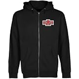 Arkansas State Red Wolves Black Logo Applique Midweight Full Zip Hoody