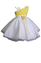 Girls Ankle Length One Shoulder Summer Flower-Girl Dress/Pageant Dress 