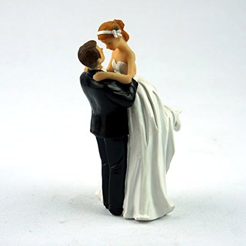 Wed2BB Wedding Cake Toppers Happy Couple Resin Dolls Bride and Groom Figurine