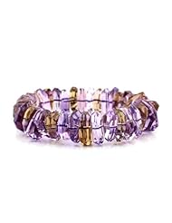 O-stone 3A Rare Ametrine Sparkle Facets Bracelet 15mmI Grounding Stone Protection Very Precous Stone