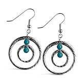 Circle of Life with Blue Turquoise Earrings