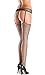 Be Wicked Women's Two Piece Fishnet Garterbet and Thigh Highs