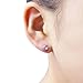Solid 14K Gold Studs 6mm Round Cubic Zircornia Basket Setting Screwback Stud Earrings, Choice of Colors