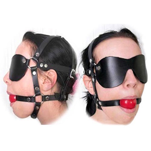 Wandafull Fetish Slave Solid Ball Gag Bondage Sm Bdsm Full Head Harness Slave Mask Gag Muzzle Bondage Unisex