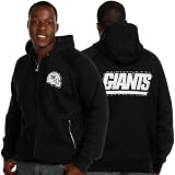 New York Giants Black Saddle Stitch Full Zip Hoodie Sweatshirt