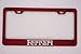 Fit Ferrari Red Stainless Steel License Plate Frame (Powder Coasted Color)