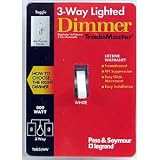 White 3-Way Lighed Toggle Dimm