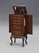 Jewelry : Powell Masterpiece Faux Cherry Parquet Decorated with Gold Marquetry Jewelry Armoire