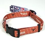 TEXAS LONGHORNS ADJUSTABLE NYLON DOG PET COLLAR! SZ M
