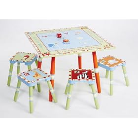 Levels of Discovery Alphabet Soup Table & 4 Stool Set