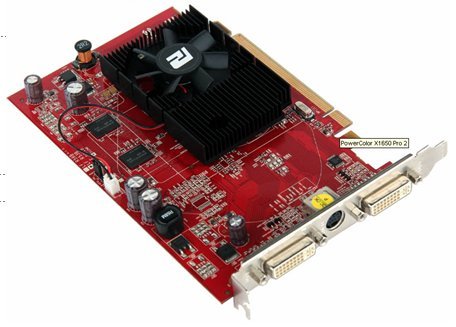 Power Color ATI Radeon X1650 Pro 512MB Windows 7 Dual DVI PCI Express Video Graphics Card