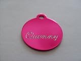 Pet ID Tag/Deluxe  Small Pink Circle