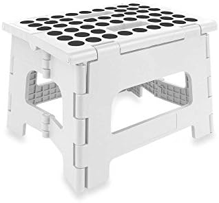 Kikkerland Easy Folding Step Stool in White
