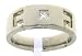Funkelndes Feuer Modischer Platin 950 Fancy Herren - Diamant Ring Prinzessschliff 0.27 Karat H-SI2 - 11 Gramm Ringgröße 68 (21.6)