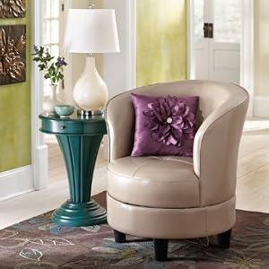 Rebecca Swivel Chair - Dark Brown - Grandin Road