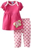 BON BEBE Baby-Girls Newborn Butterfly Dress and Legging Set