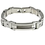 Stainless Steel Bracelet - Length: 8.5", Width: 13mm