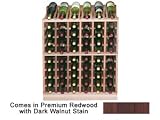 Wine Cellar Innovations Designer Series Collection Premium Redwood with Dark Walnut Stain Half Height with Display 42x27x13-in.