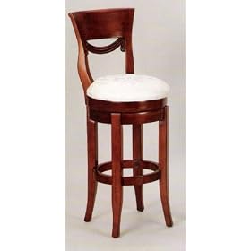 All new item Set of 2 swivel wood bar stools with padded seats by AMBEnterprises.com