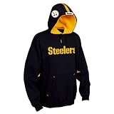 Pittsburgh Steelers NFL "Helmet" Hooded Fleece Pullover (Black)