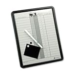 Quartet Grey DuraMax Porcelain In/Out Personnel Board System, 18 Names, 11 x 14 Inches, Black Plastic Frame (750)