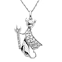 10k White Gold Diamond Devil Pendant