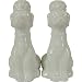 French Poodle Salt and Pepper Shakers- White