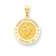 14k Saint Christopher Medal Pendant