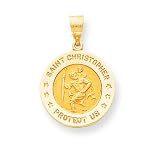 14k Saint Christopher Medal Pendant
