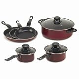 9 Piece Red Cookware Set