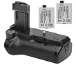 Opteka Battery Pack Grip / Vertical Shutter Release for Canon EOS Digital Rebel XS, XSi and T1i with 2 LP-E5 Batteries (3600 mAh Total)