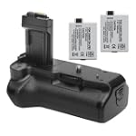 SAVE $110.04 - Opteka Battery Pack Grip / Vertical Shutter Release for Canon EOS Digital Rebel XS, XSi and T1i with 2 LP-E5 Batteries (3600 mAh Total) $69.95