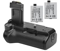 Opteka Battery Pack Grip / Vertical Shutter Release for Canon EOS Digital Rebel XS, XSi and T1i with 2 LP-E5 Batteries (3600 mAh Total)