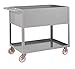 Little Giant DS2448X12-5PY 12" Deep Shelf Truck, 1200 lb. Capacity, 5" Poly, 24" Width x 48" Length, Gray