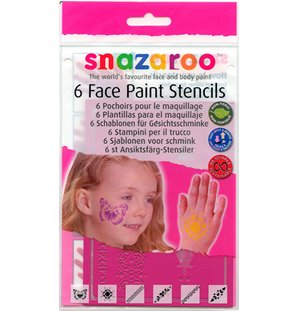 Snazaroo Face Paint Stencils - Girls, Set of 6