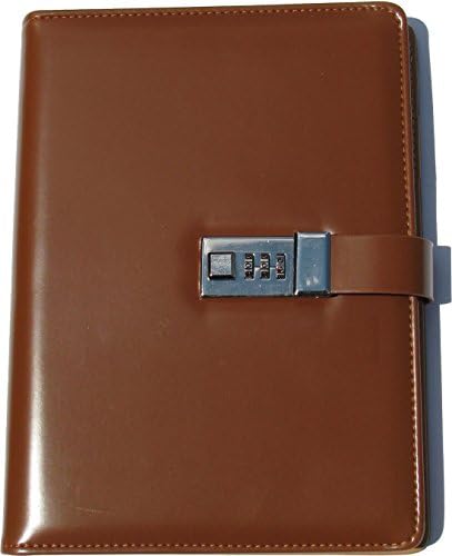 Business Journal with Combination Lock ( Or Diary with Combination Lock ), A5 Size: 21.5 X 14.8CM. The Combination Lock Journal ( Or Combination Lock Diary ) Has Fine Brown Pu Leather Cover.