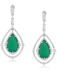 Judith Ripka "Sophia" Pear Green Drop Earrings