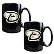 Arizona Diamondbacks 2pc Black Ceramic Mug Set - Primary Logo MLB Baseball