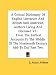 Book A Critical Dictionary Of English Literature And British And American Authors Living And Deceased V1: From The Earliest Accounts To The Middle Of The N