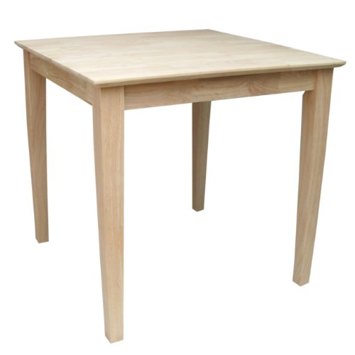 International Concepts Square Solid Wood Top Table with ...