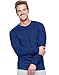 Hanes Long Sleeve Beefy-T T-Shirts, Deep Royal, Large