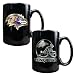 Baltimore Ravens NFL 2pc Black Ceramic Coffee Mug Set