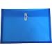 Filexec Poly envelope, Legal size, Side load, Button string closure ,Blue (Pack of 6) (50066-15101)