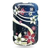 Hard Snap-on Shield With FLORAL GALAXY BLUE Design Faceplate Cover Sleeve C ....